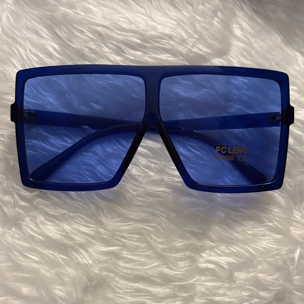 Blue Oversized Sunglasses
